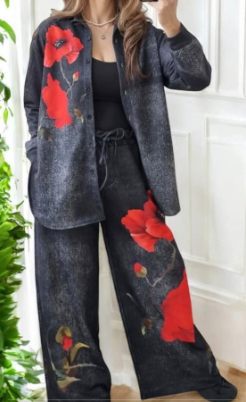 Set Poppy Flowers - Negru [2]