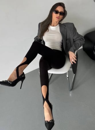 Noutati - Colanți Infinity Cut - Negru