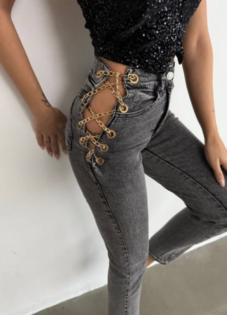 Pantaloni Colanti si Blugi - Blugi Anne - Gri