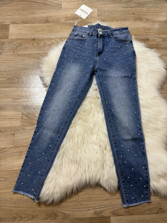 Pantaloni Colanti si Blugi - Blugi PerlaLux - Albastru