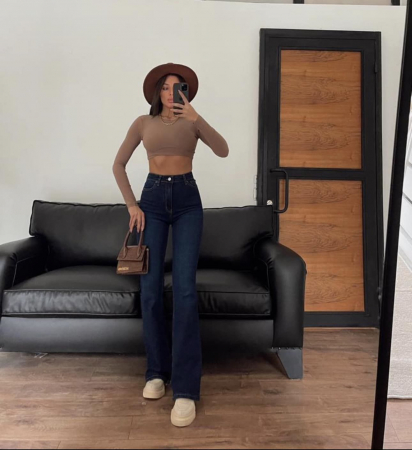 Pantaloni Colanti si Blugi - Blugi Sara - Albastru