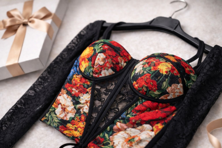 Bluză Corset Floral Noir [2]