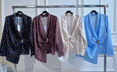 Bluză Satin Polka Twist [3]