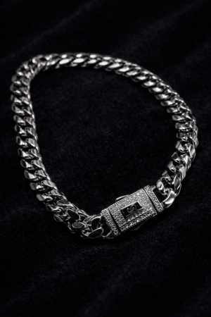 Noutati - Brățară -  Black Titanium Cuban