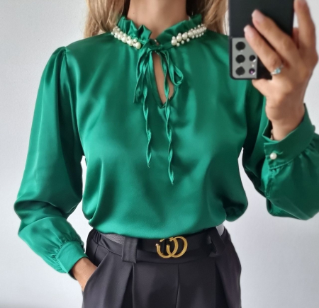 Bluze si tricouri - Camasa Crissa Perle - Verde