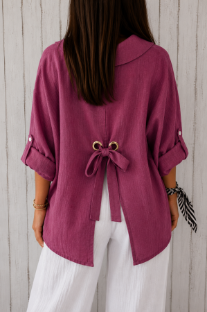 Cămașă Damă din IN Italian Linen - Roz [1]