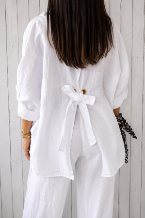 Cămașă Damă din IN Italian Linen - Alb [1]