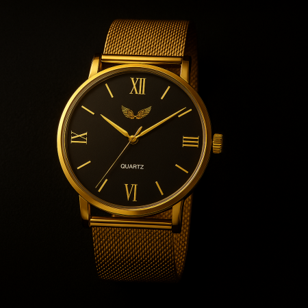 Accesorii si Bijuterii - Ceas Barbatesc Premium - Black & Gold Classic Edition