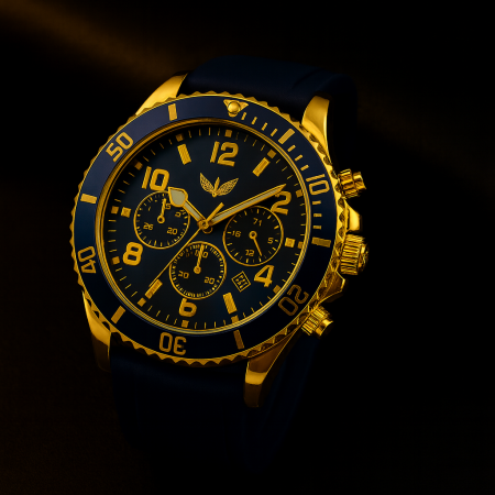 Accesorii si Bijuterii - Ceas Barbatesc Premium - Gold & Navy