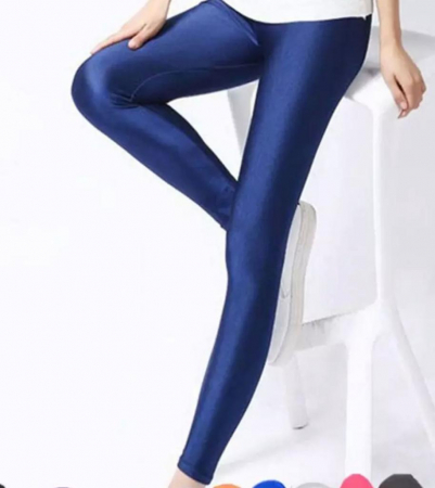 Pantaloni Colanti si Blugi - Colanti Lycra Luciosi - Bleumarin