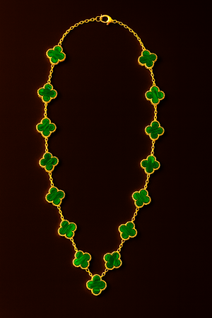 Noutati - Colier Emerald Clover Gold Line