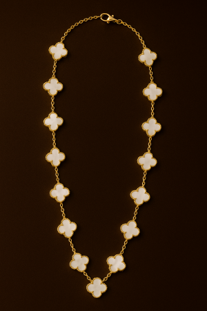 Noutati - Colier Golden Clover Pearl Line