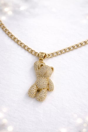 NOUTĂȚI - Colier Golden Teddy Luxe