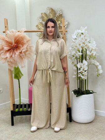 ÎMBRĂCĂMINTE - Compleu 2 Piese Casual Chic Siena - Crem