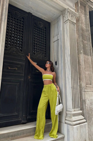 NOUTĂȚI - Compleu Casual Bianca - Verde