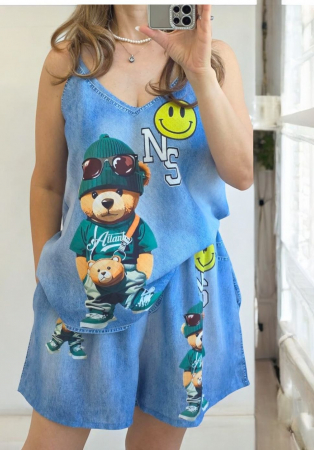Treninguri si Compleuri - Compleu - Denim Love Set Cool Teddy