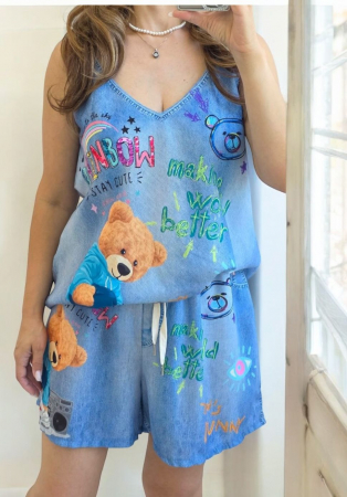 Treninguri si Compleuri - Compleu - Denim Love Set Rainbow Vibes