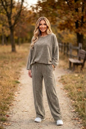 ÎMBRĂCĂMINTE - Compleu din catifea cu pantaloni largi Serena - Bej