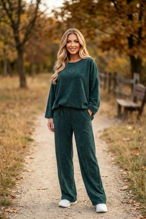 ÎMBRĂCĂMINTE - Compleu din catifea cu pantaloni largi Serena - Verde