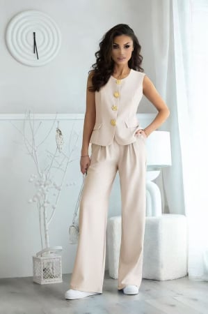 Treninguri și Compleuri - Compleu Elegant 2 Piese Victoria - Crem