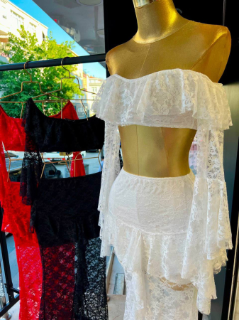 Compleu Elegant din dantelă AMALFI - Rosu [3]