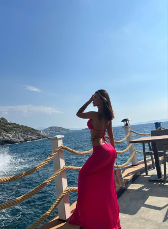 Compleu Maxi Ibiza Glow - Roz Fuchsia [4]