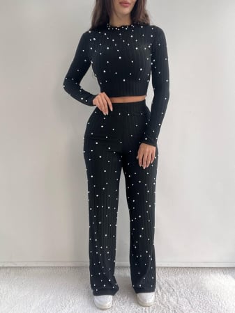 Noutati - Compleu - Pearl Glow Ribbed Set