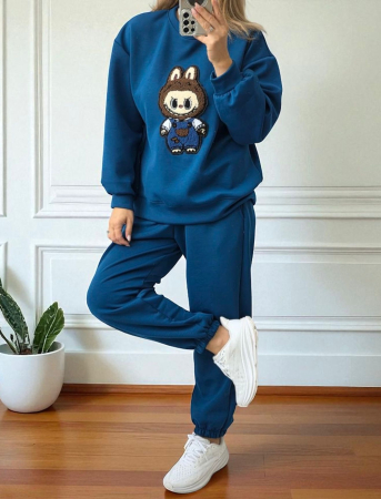 Compleu Sport Casual cu Personaj Cartoon – 2 Piese Damă [1]