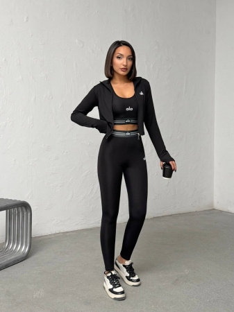 NOUTĂȚI - Compleu sport Zaira 3 piese - Negru