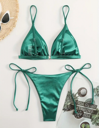 Articole si haine de plaja - Costum de baie 2 piese - Emerald Glow