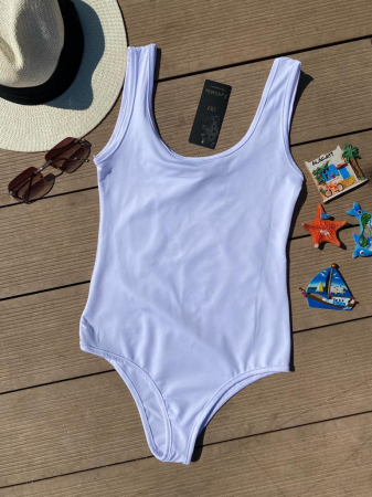 Articole si haine de plaja - Costum de baie intreb - Minnimalist White
