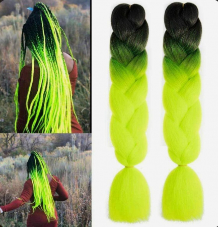 Extensii de păr - Extensii Codite Colorate - Verde Neon