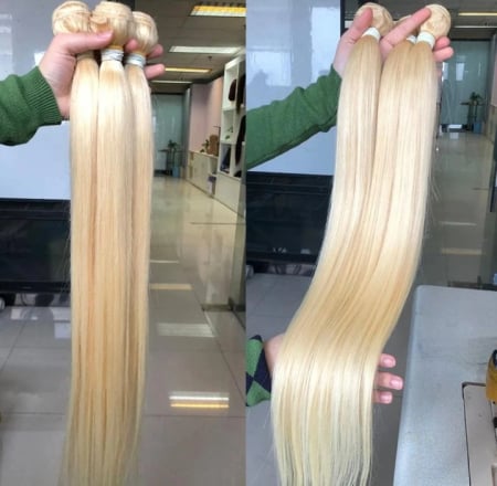 Noutati - Extensii Par PREMIUM - Clips On BLOND SAMPANIE DESCHIS