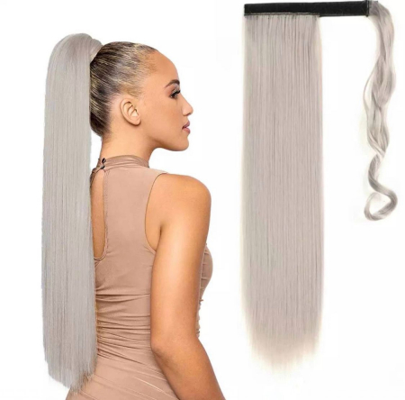 Extensii de păr - Extensii Par PREMIUM - Tip Coada BLOND PLATINAT