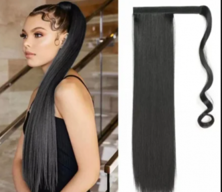 Extensii de păr - Extensii Par PREMIUM - Tip Coada NEGRU LUCIOS