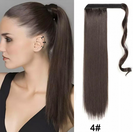 Extensii de păr - Extensii Par PREMIUM - Tip Coada SATEN INCHIS