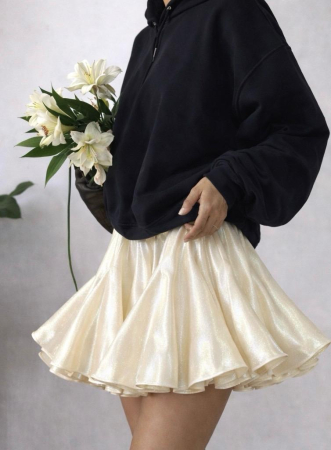 Rochii si Fuste - Fusta Daisy - Crem