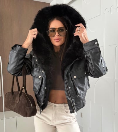 Geci si jachete - Geaca cu blanita - Dark Winter Jacket