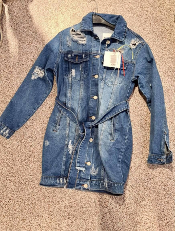 Geci si jachete - Geaca denim SAMY - ALBASTRU