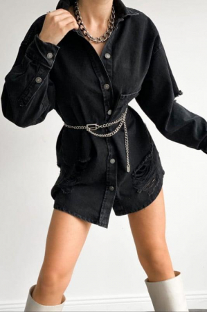 Geaca Jeans Head - Negru [1]