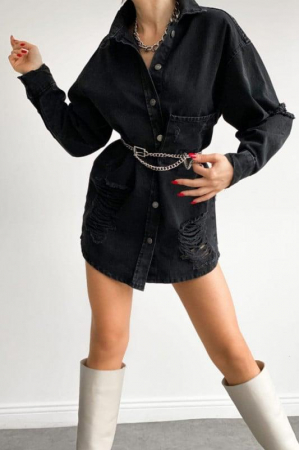 Geaca Jeans Head - Negru [2]