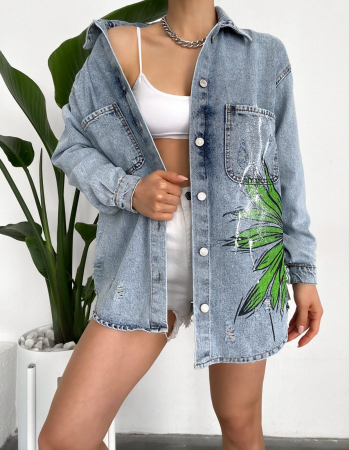 Geaca Jeans Rainbow Blue [1]