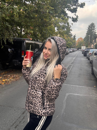 Geaca scurta matlasata - Leopard Luxe [1]