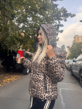 Geaca scurta matlasata - Leopard Luxe [2]