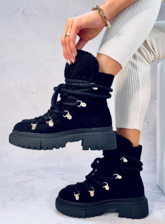 Noutati - Ghete îmblănite cu șiret și talpă groasă – Urban Frost