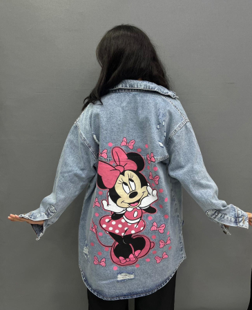 Jachetă Denim Butterfly Vibes - Albastru [1]