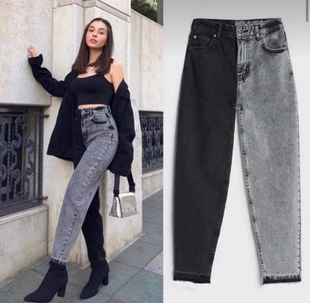 Pantaloni Colanti si Blugi - Jeans Duo-GRI