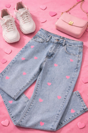 Jeans Love Touch Pink Hearts [1]