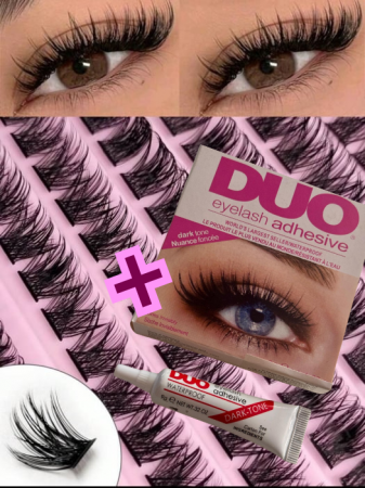 Îngrijire personală și cosmetice - Kit 2 in 1 - Gene false + adeziv inclus