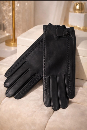 Accesorii si Bijuterii - Mănuși din piele naturală – Classic Black Touch